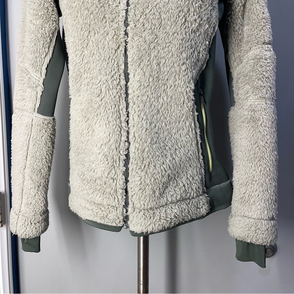 Columbia Sherpa Fleece Full Zip Stylish Green Jacket Women Small Hiking Camping - Picture 4 of 11